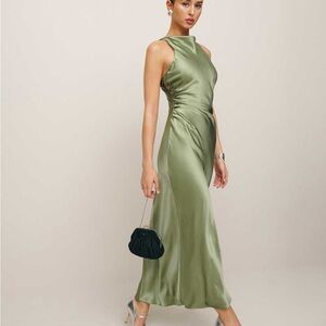 Reformation Olive Green Maxi Dress (Cassette Dress)